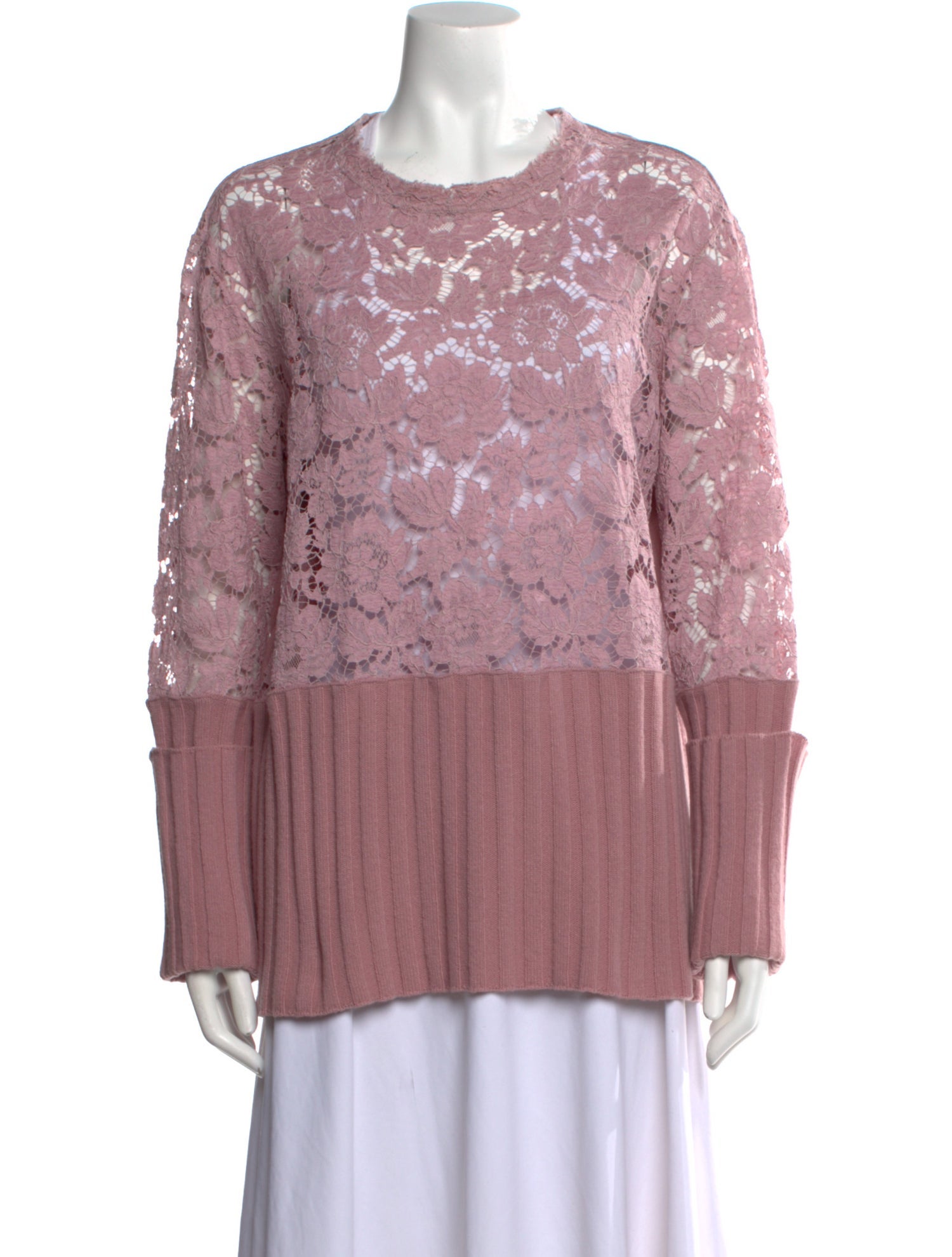Valentino Virgin Wool Bateau Neckline Blouse