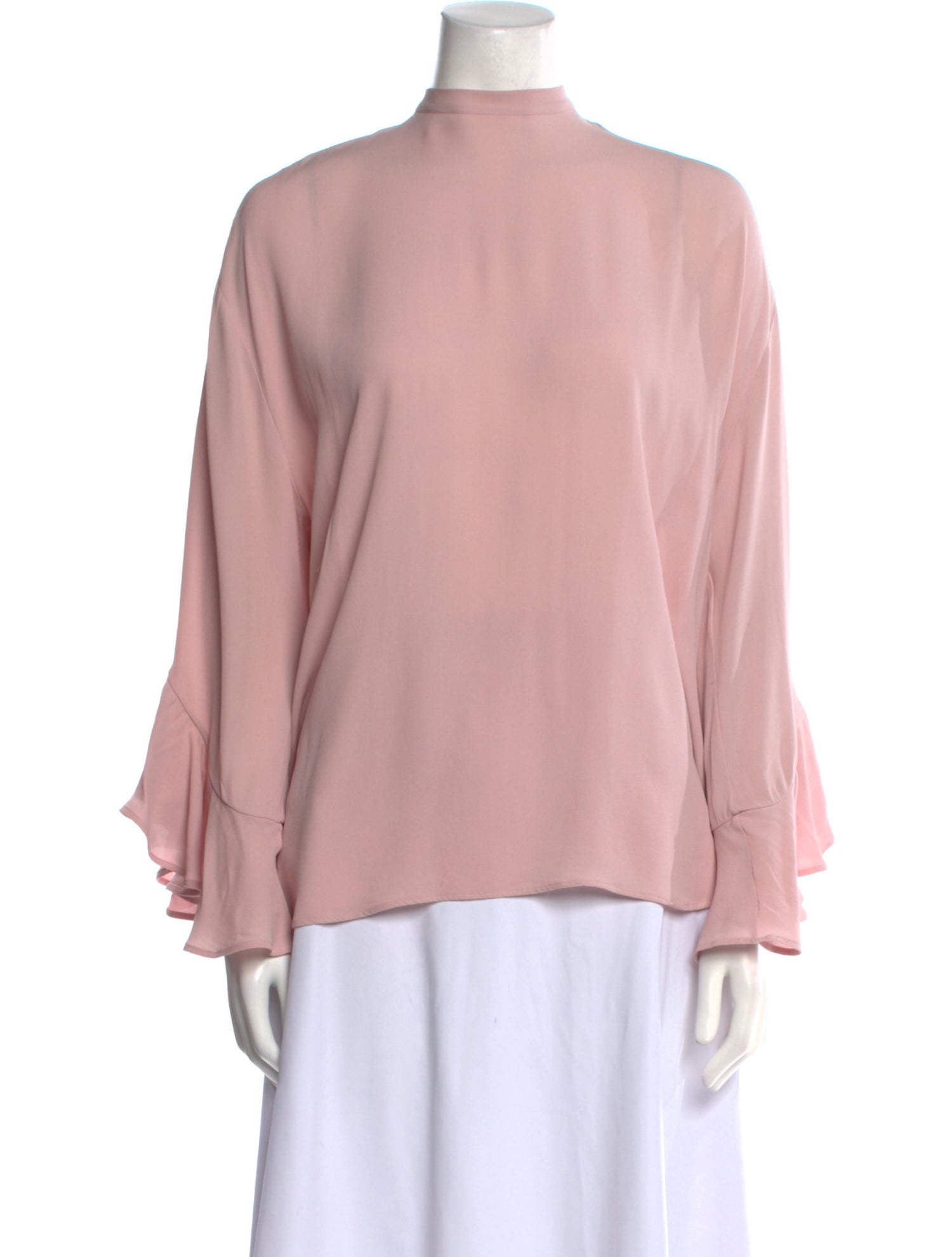 Valentino Silk Mock Neck Blouse