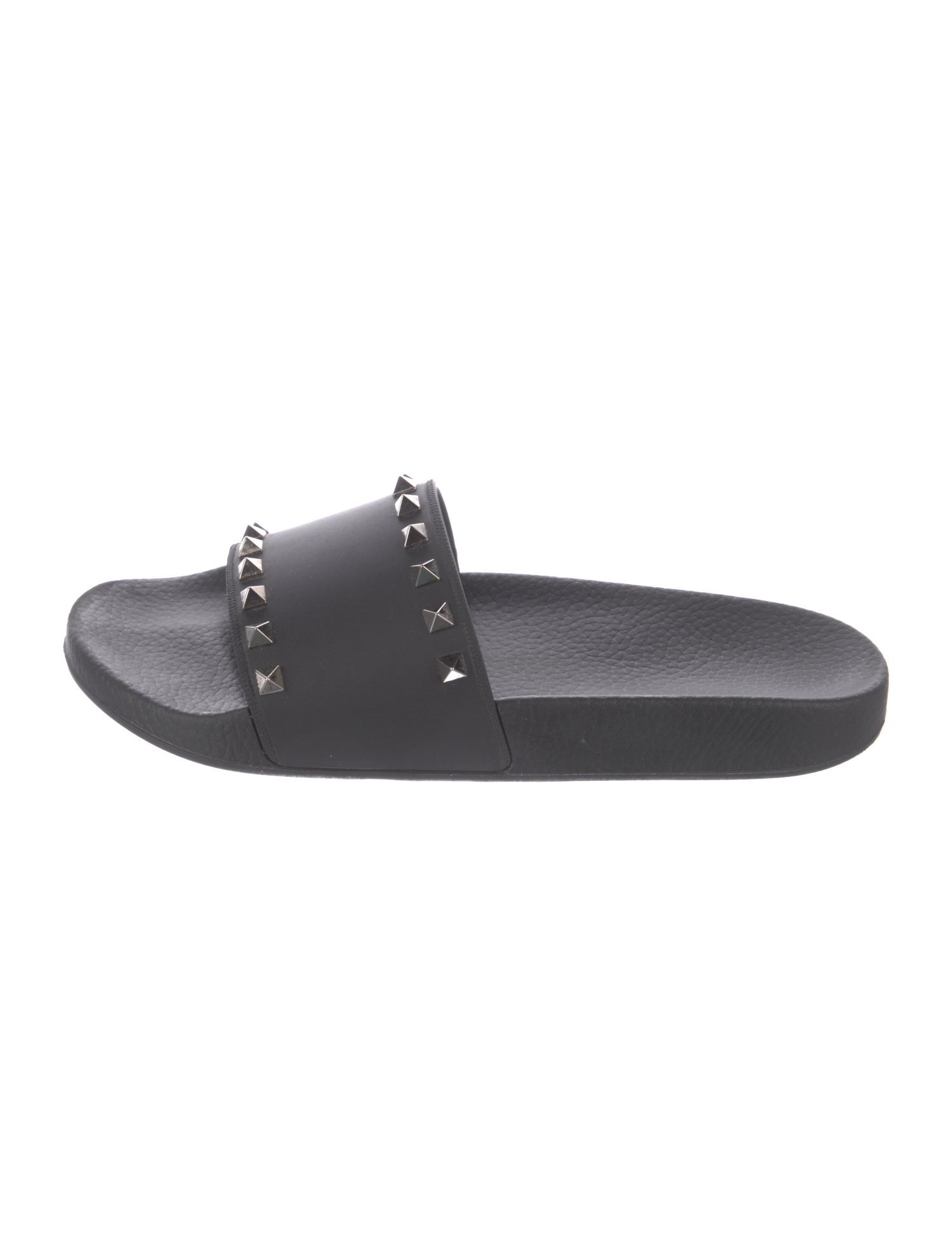 Valentino Rockstud Accents Rubber Slides