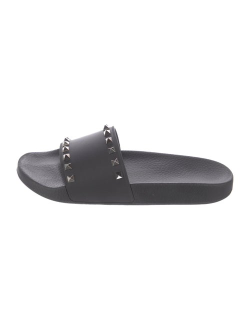 Valentino Rockstud Accents Rubber Slides