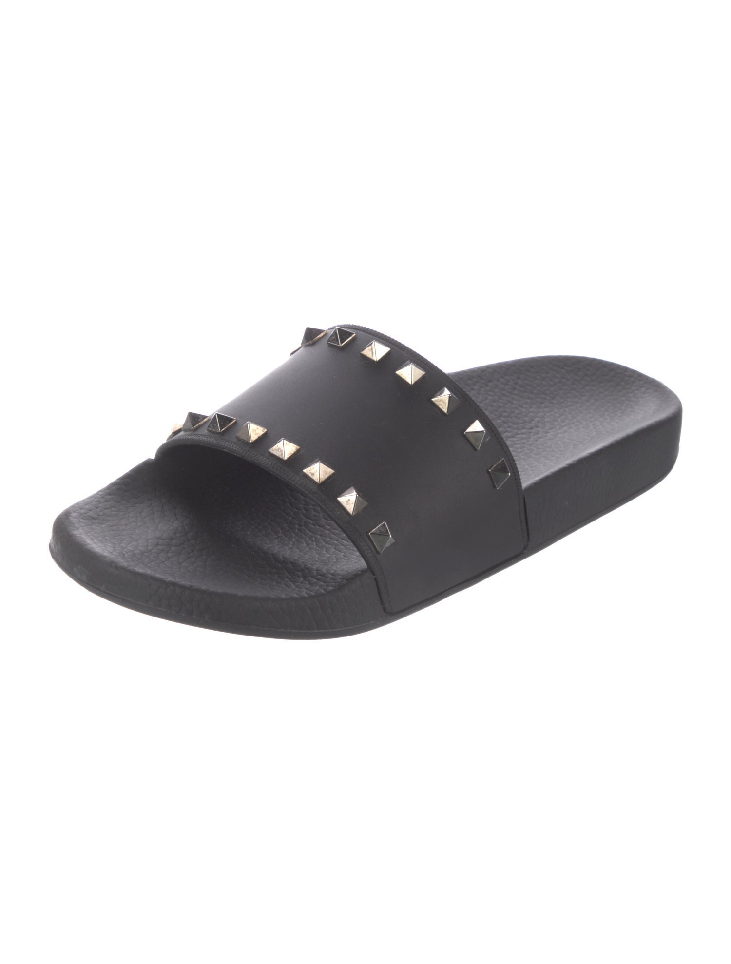 Valentino Rockstud Accents Rubber Slides