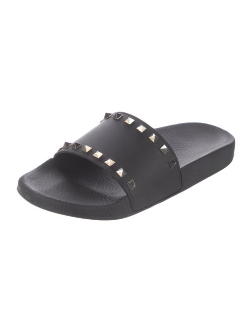 Valentino Rockstud Accents Rubber Slides