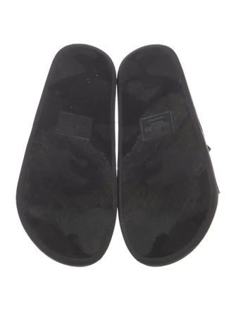 Valentino Rockstud Accents Rubber Slides