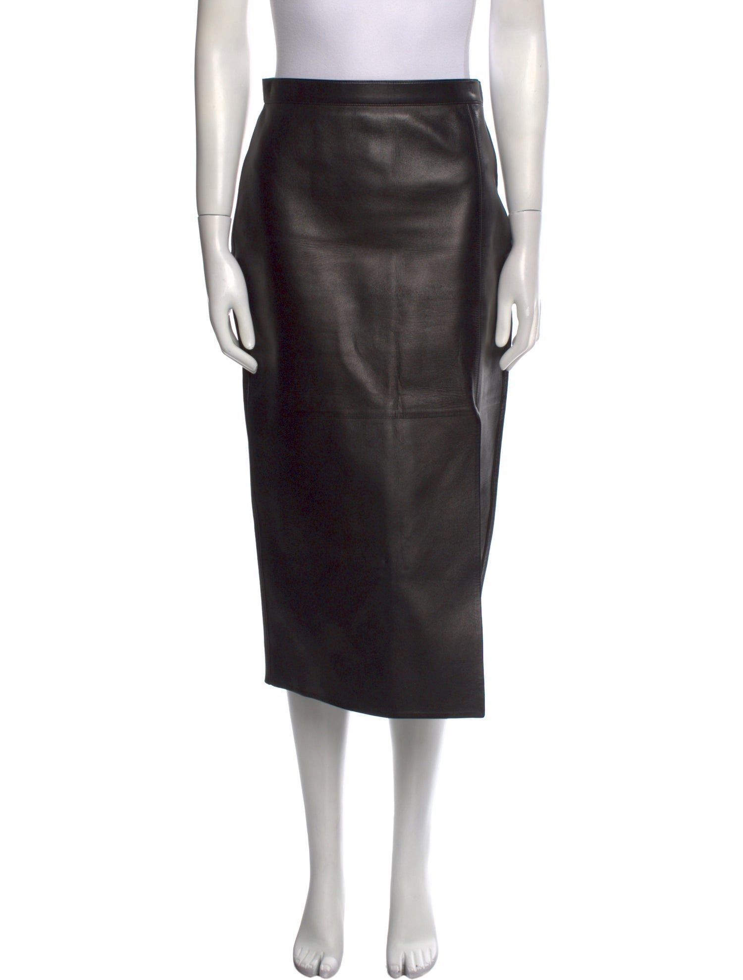 Valentino Lambskin Midi Length Skirt