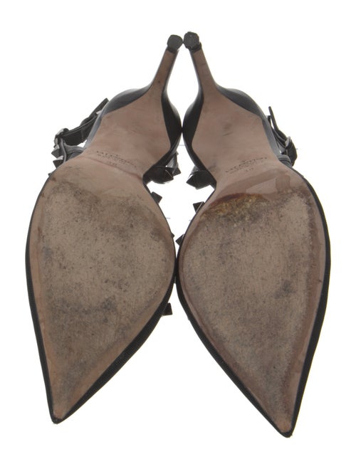 Valentino Rockstud Accents Mesh Slingback Pumps