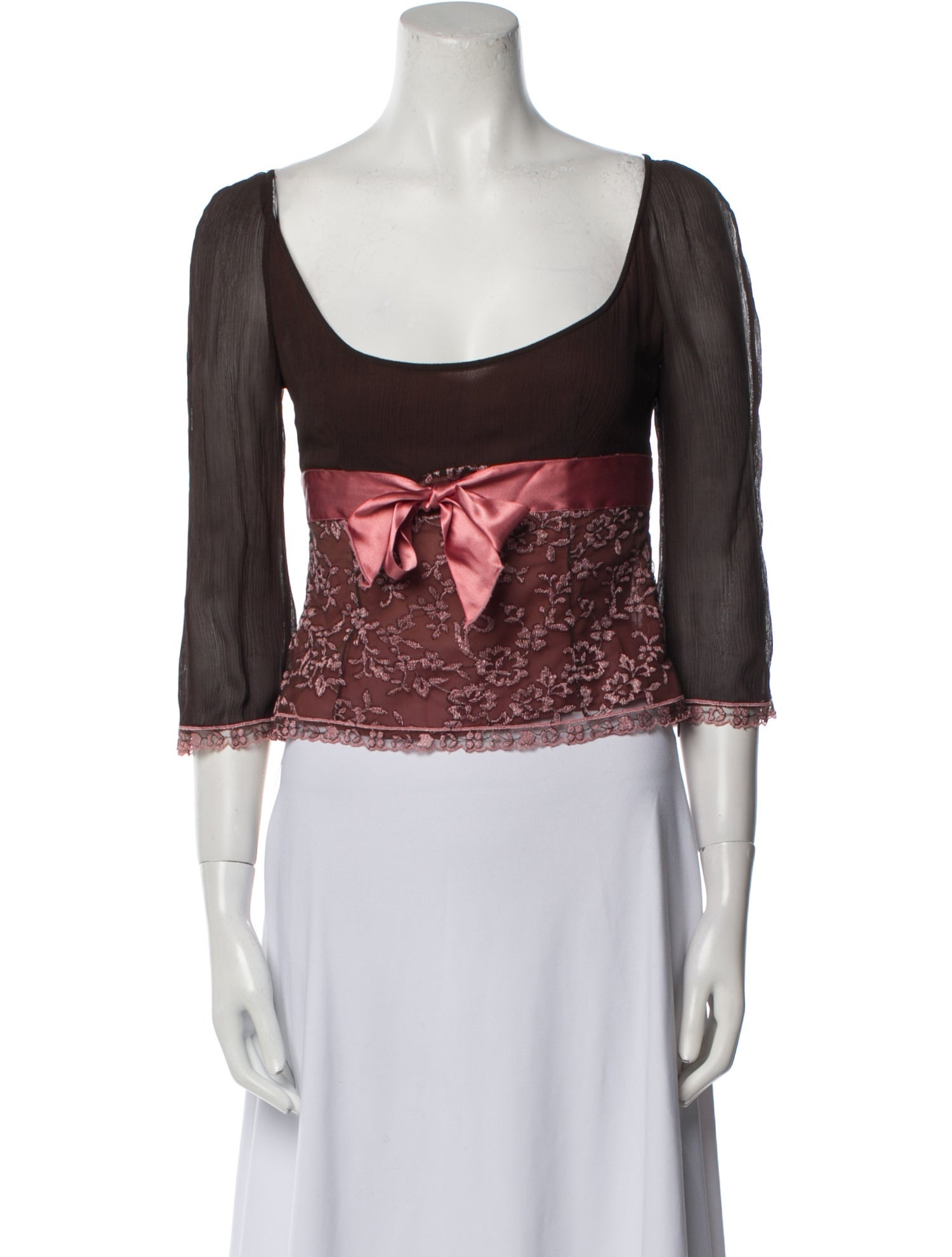 Valentino Wool Printed Crop Top