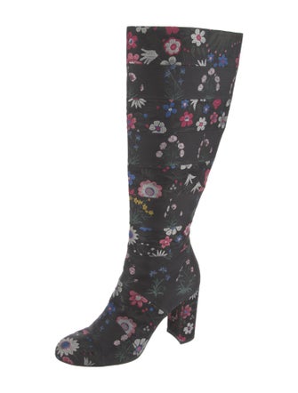 Valentino Canvas Floral Print Boots