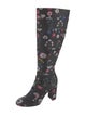 Valentino Canvas Floral Print Boots