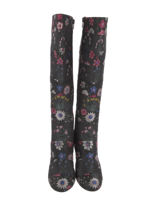 Valentino Canvas Floral Print Boots