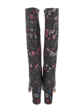 Valentino Canvas Floral Print Boots