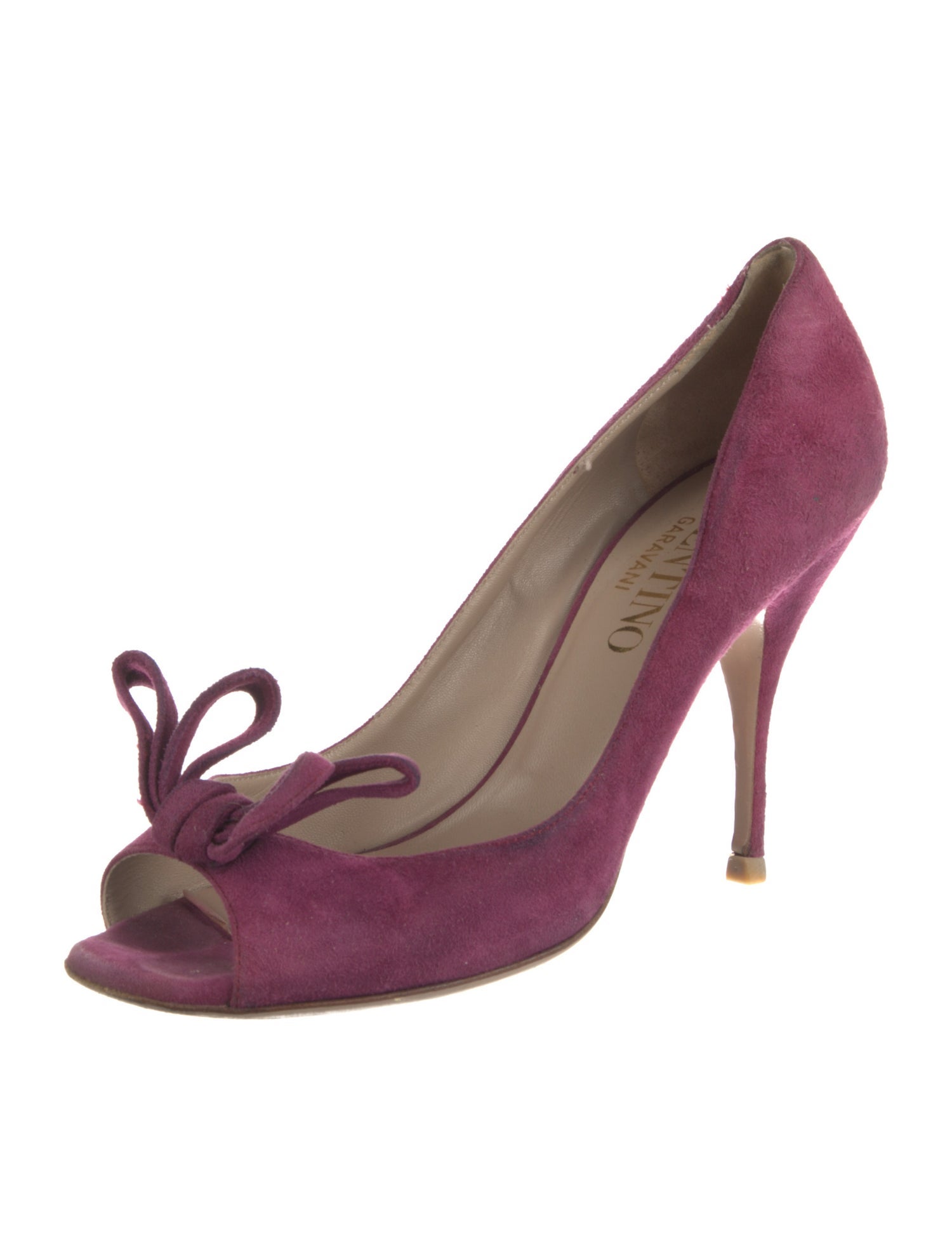 Valentino Rockstud Accents Suede Pumps