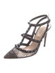Valentino Rockstud Accents Mesh T-Strap Pumps