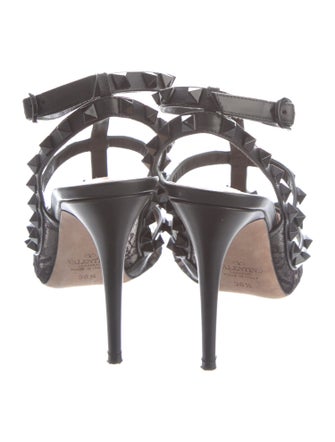 Valentino Rockstud Accents Mesh T-Strap Pumps