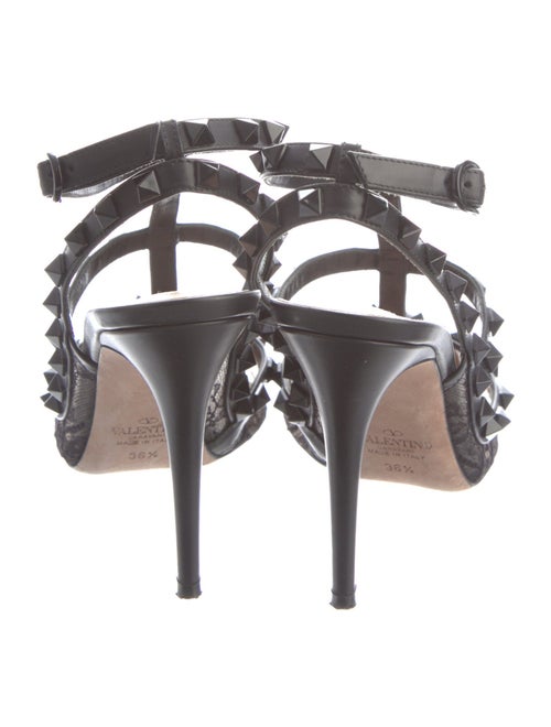 Valentino Rockstud Accents Mesh T-Strap Pumps