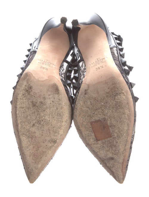 Valentino Rockstud Accents Mesh T-Strap Pumps