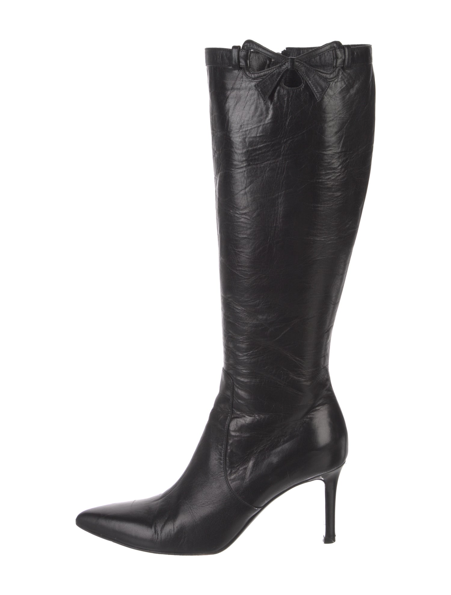 Valentino Rockstud Accents Leather Boots