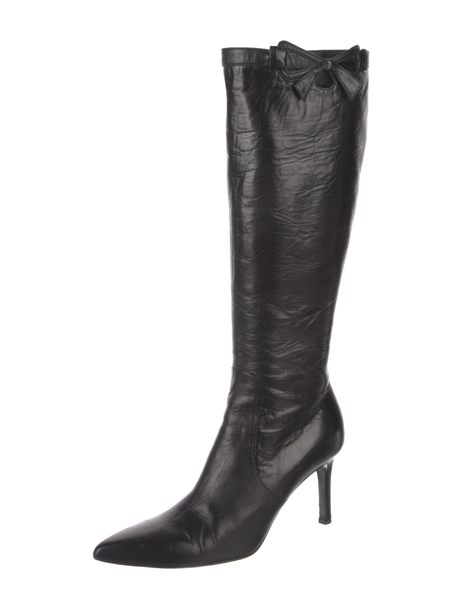 Valentino Rockstud Accents Leather Boots