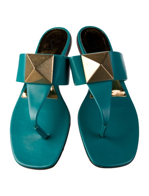 Valentino Leather Slides