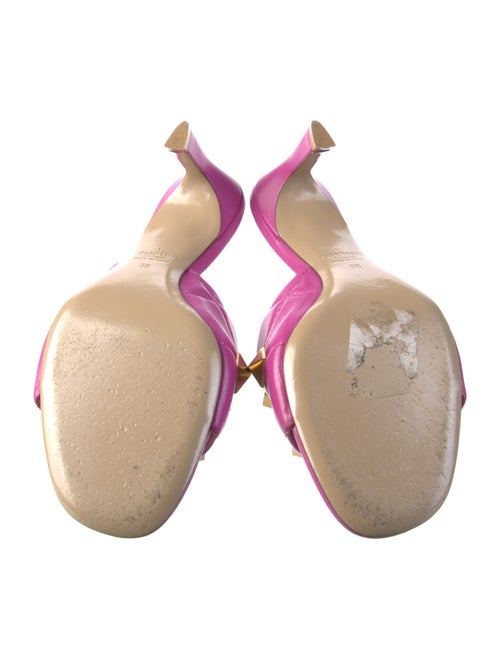 Valentino Rockstud Accents Leather Slides