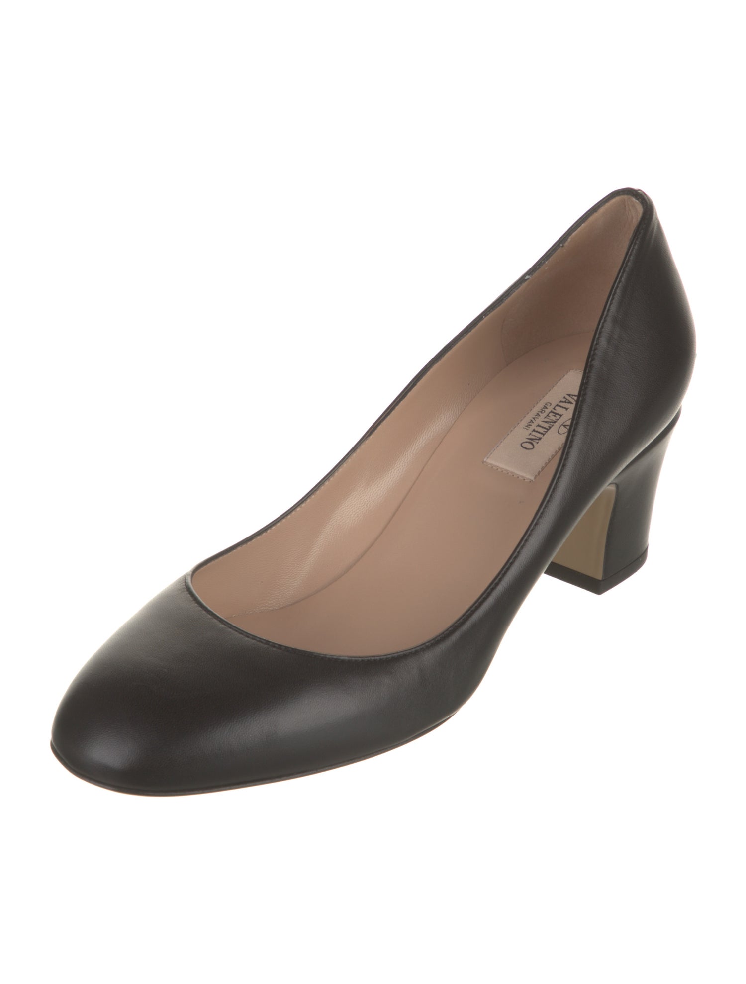 Valentino Rockstud Accents Leather Pumps