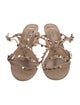 Valentino Rockstud Accents Leather T-Strap Sandals