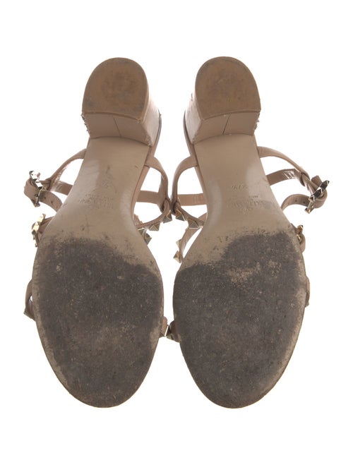 Valentino Rockstud Accents Leather T-Strap Sandals