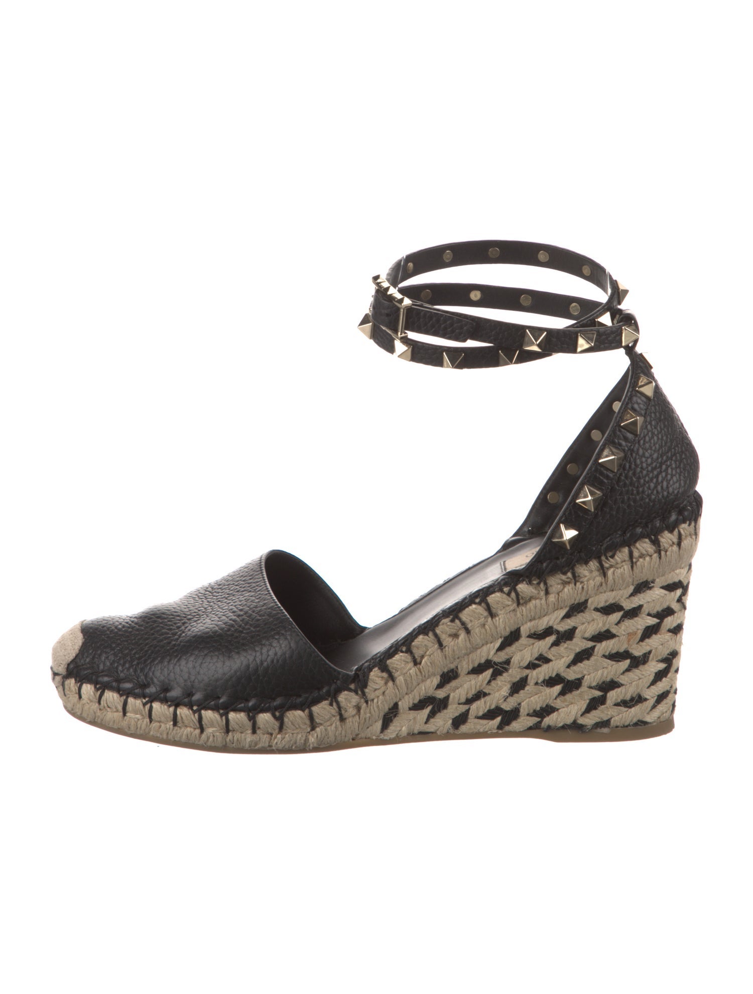 Valentino Rockstud Accents Leather D'Orsay Pumps