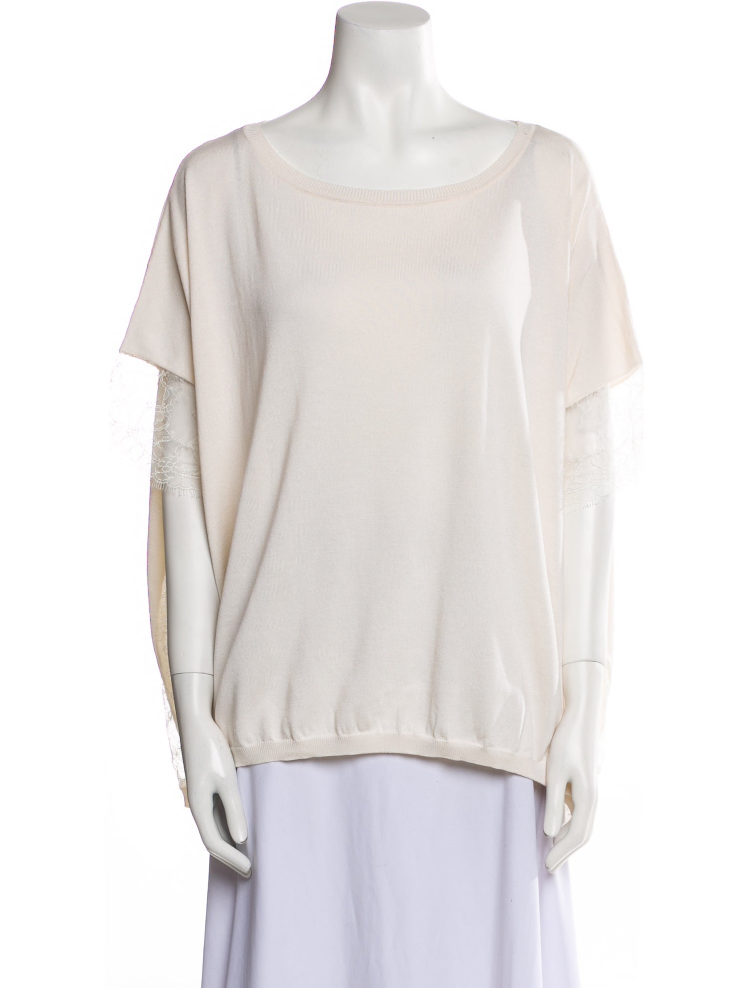 Valentino Silk Bateau Neckline Sweater w/ Tags