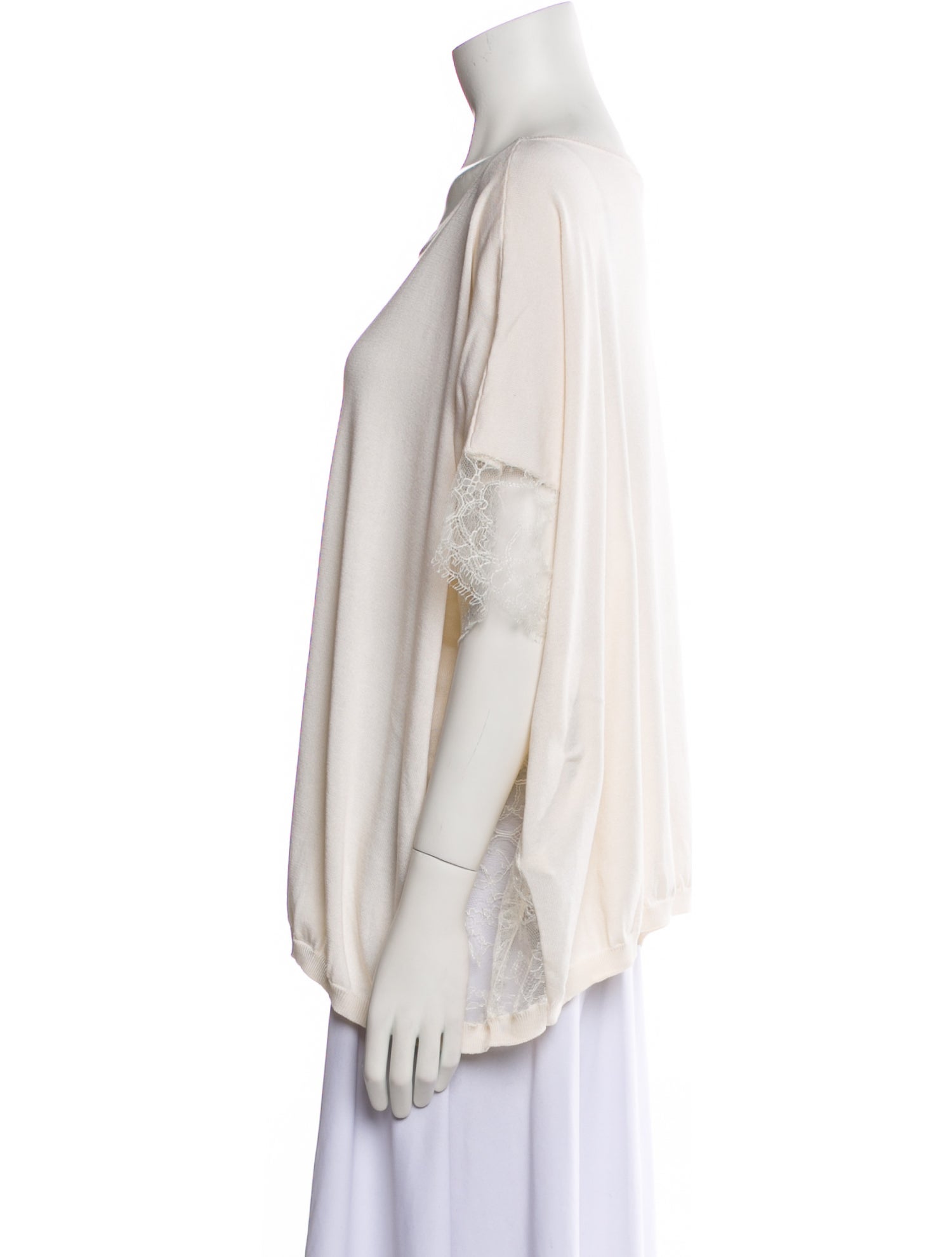 Valentino Silk Bateau Neckline Sweater w/ Tags