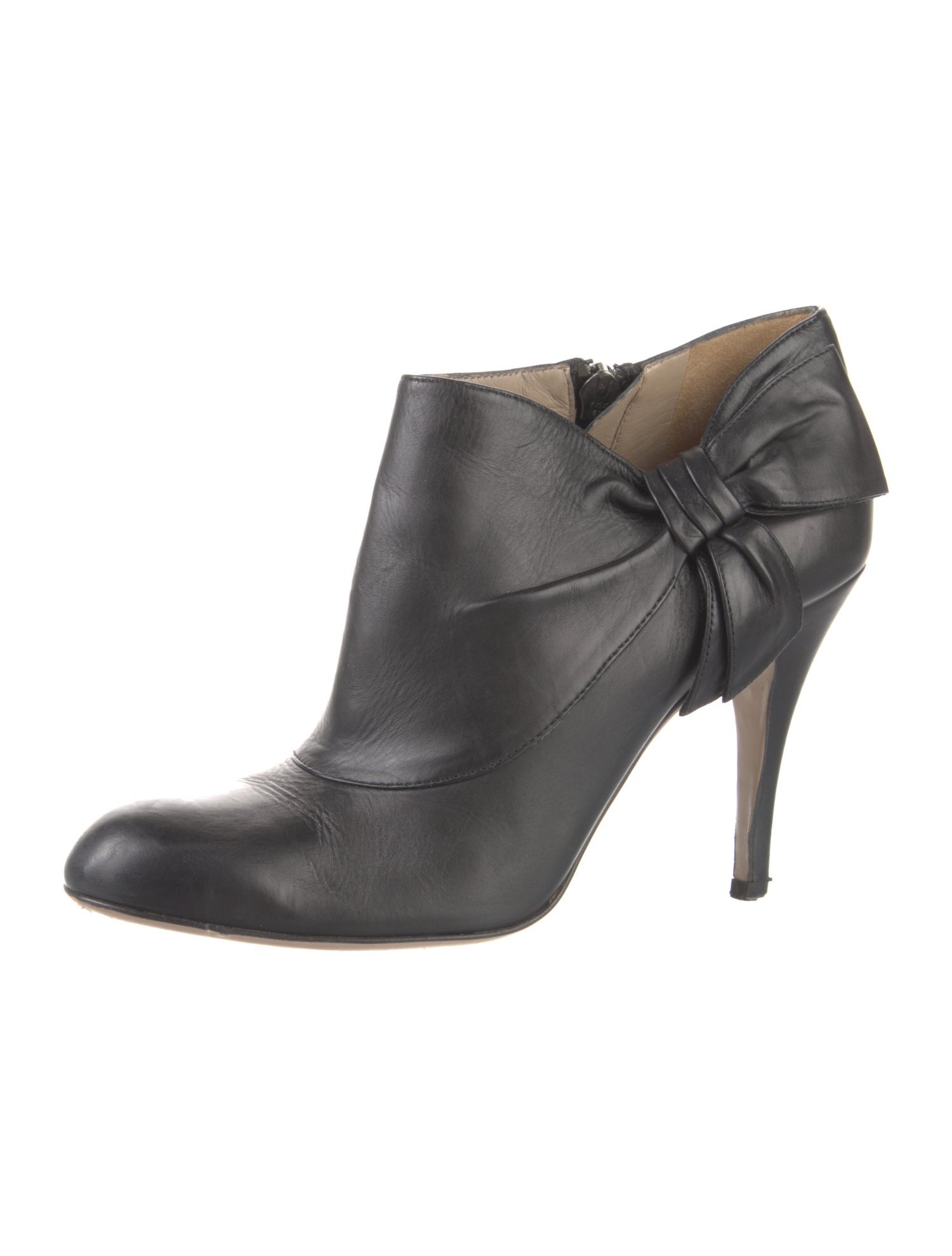 Valentino Leather Bow Accents Boots