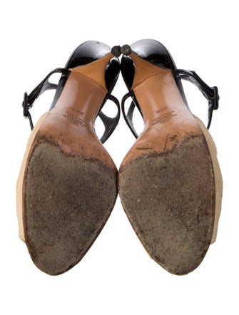 Valentino Colorblock Pattern T-Strap Sandals