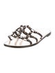 Valentino Rockstud Accents Leather Slides