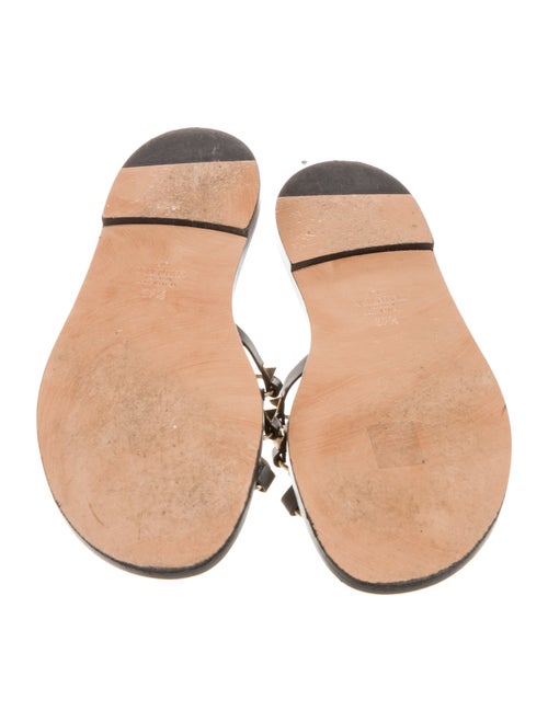 Valentino Rockstud Accents Leather Slides