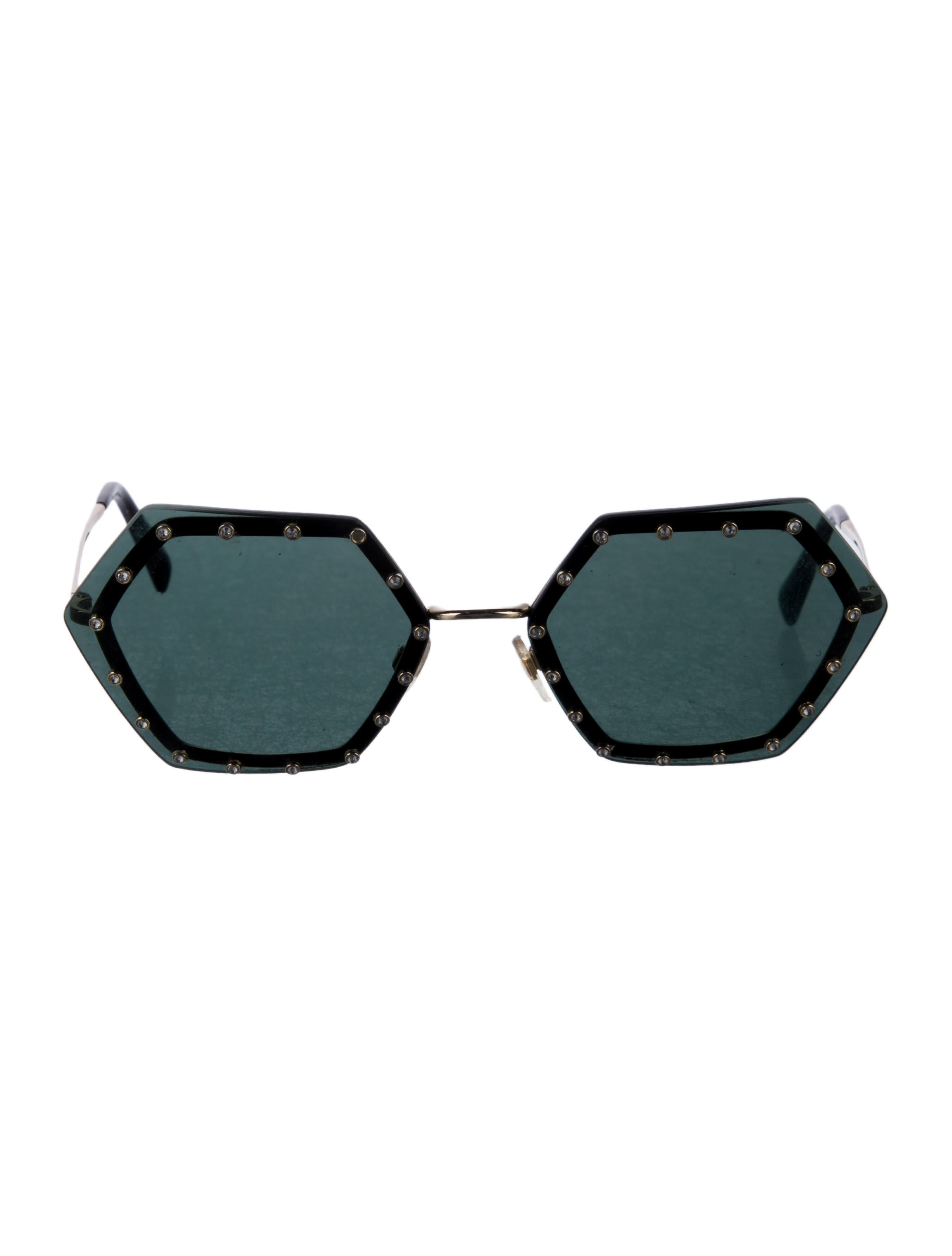 Valentino Rockstud Accents Square Sunglasses