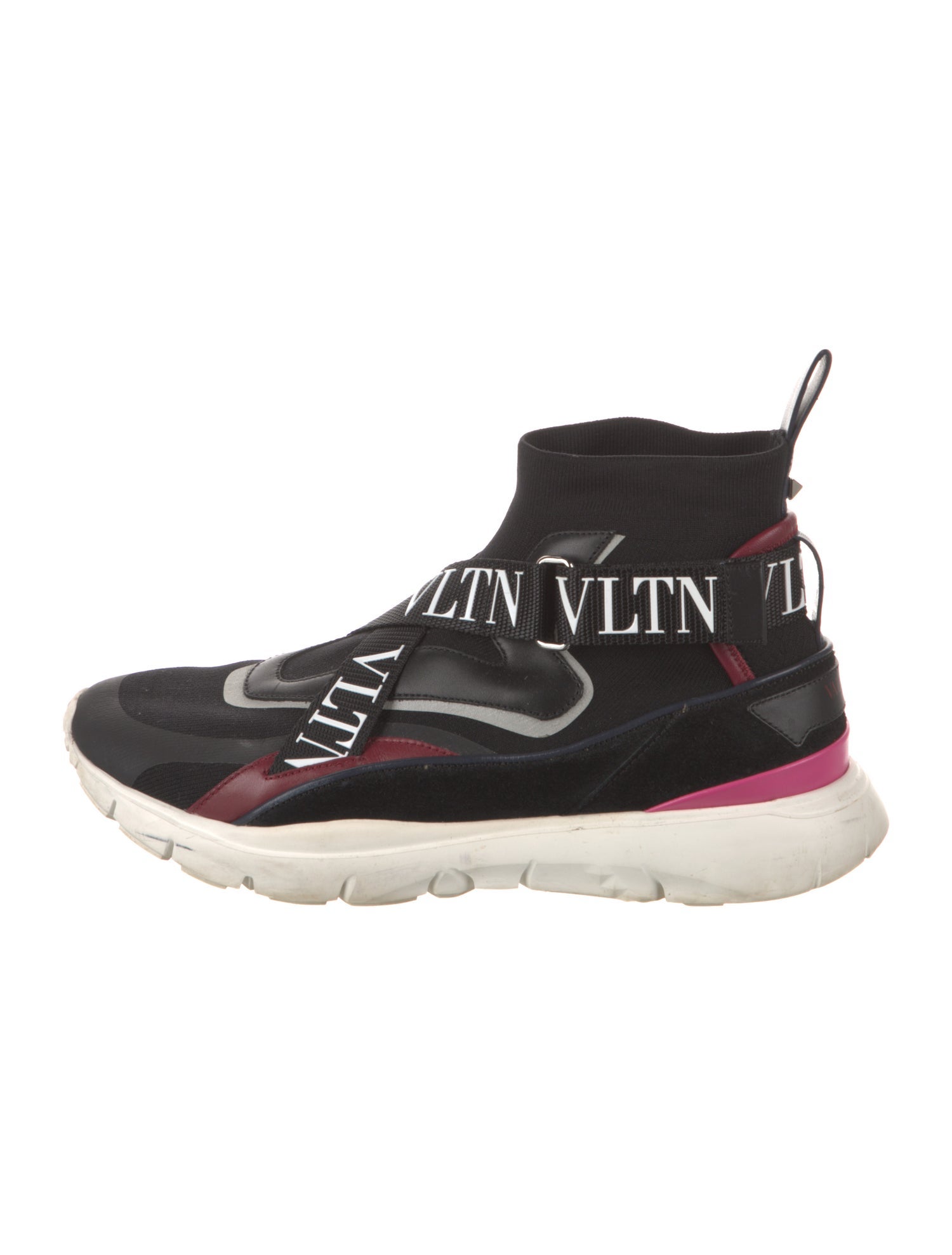 Valentino Rockstud Accents Printed Sock Sneakers