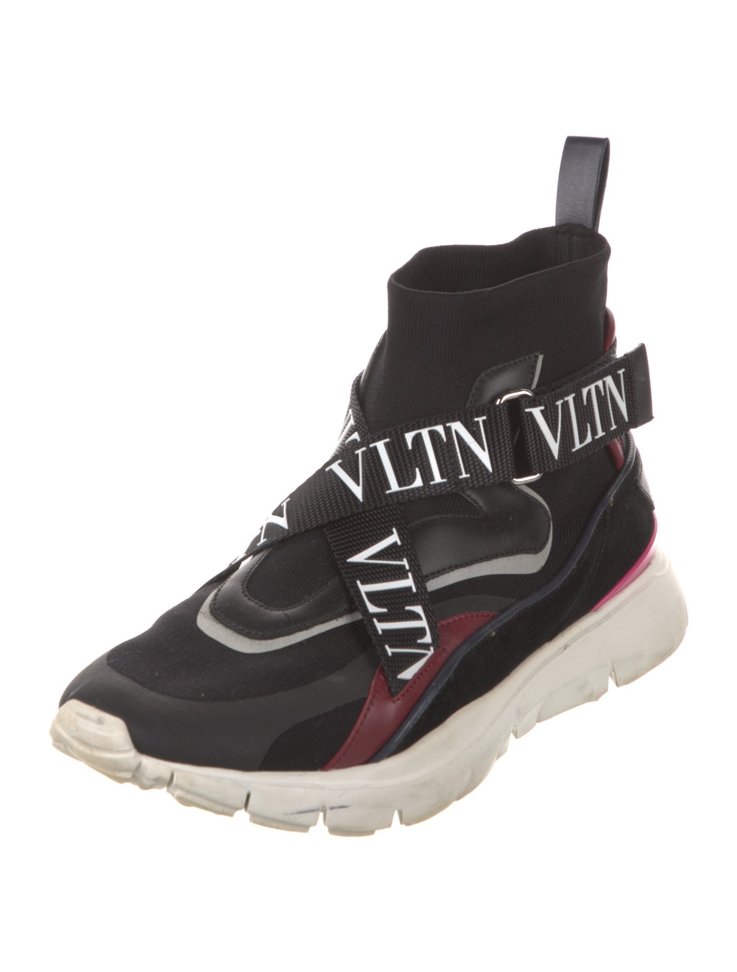 Valentino Rockstud Accents Printed Sock Sneakers