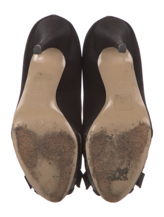 Valentino Satin Lace Pattern Pumps