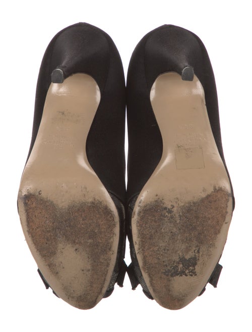 Valentino Satin Lace Pattern Pumps