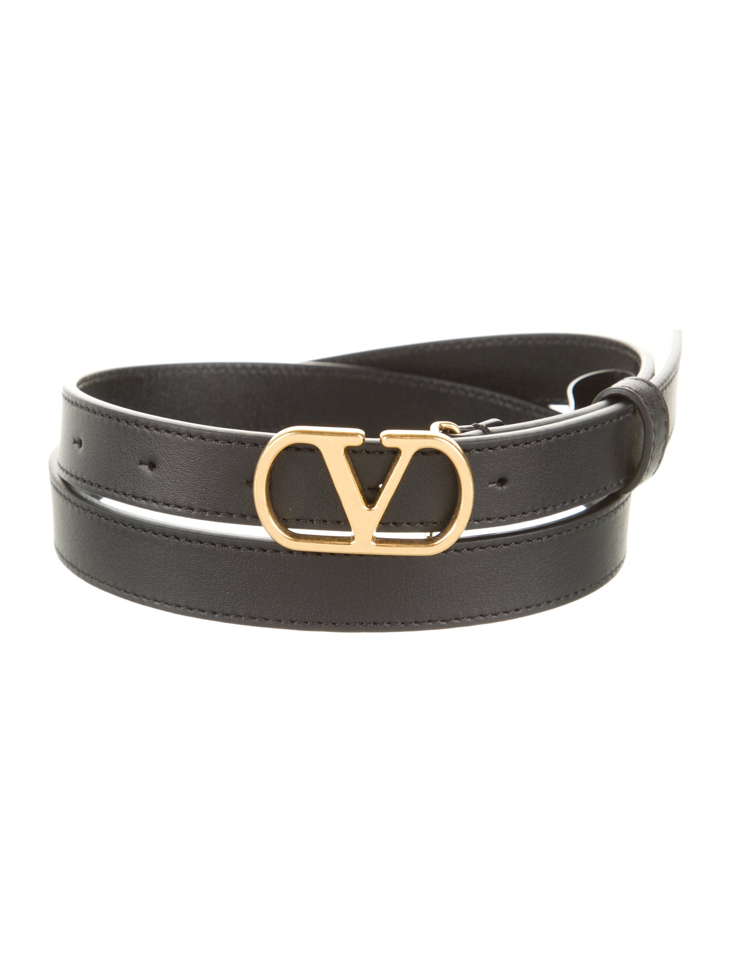 Valentino Skinny Leather Belt w/ Tags