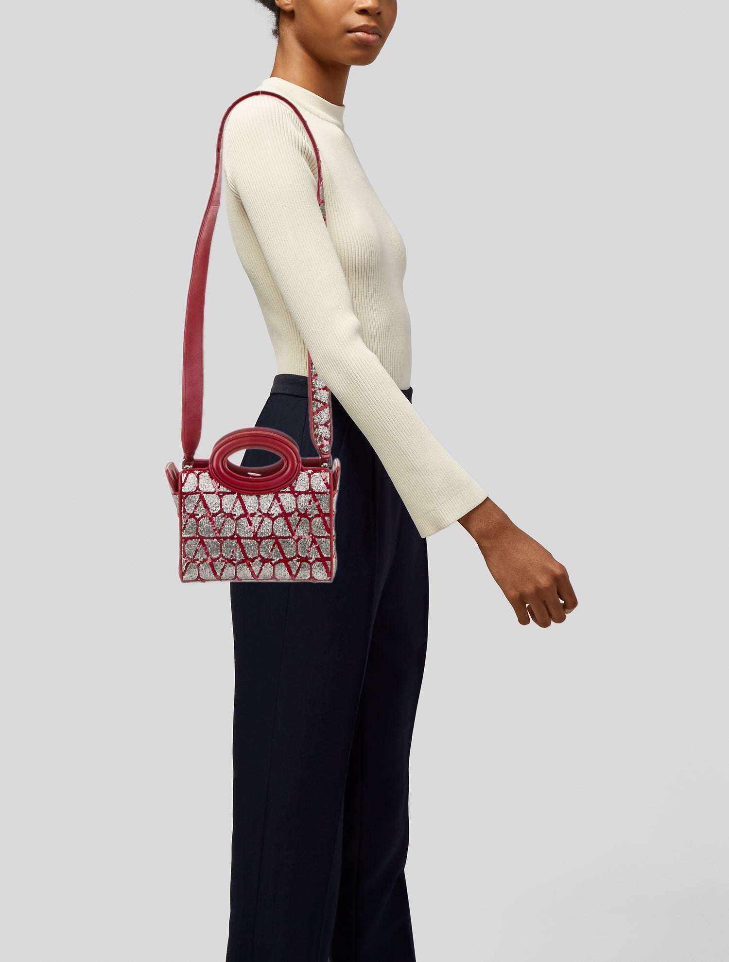 Valentino Sequins Top Handle Bag