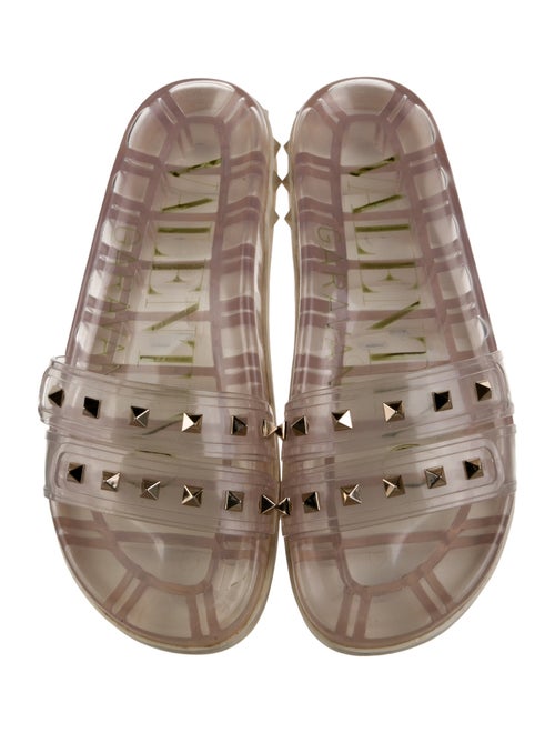 Valentino Rockstud Accents Rubber Slides