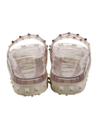 Valentino Rockstud Accents Rubber Slides