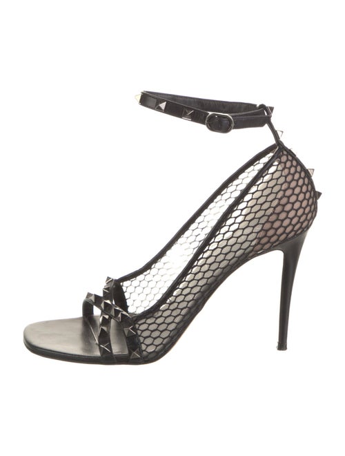 Valentino Rockstud Accents Mesh Sandals