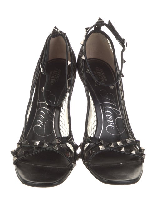 Valentino Rockstud Accents Mesh Sandals