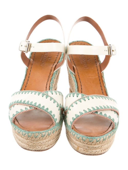 Valentino Leather Printed Espadrilles