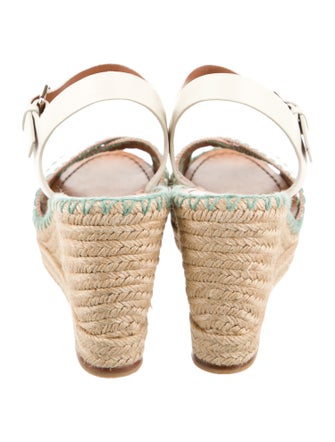 Valentino Leather Printed Espadrilles