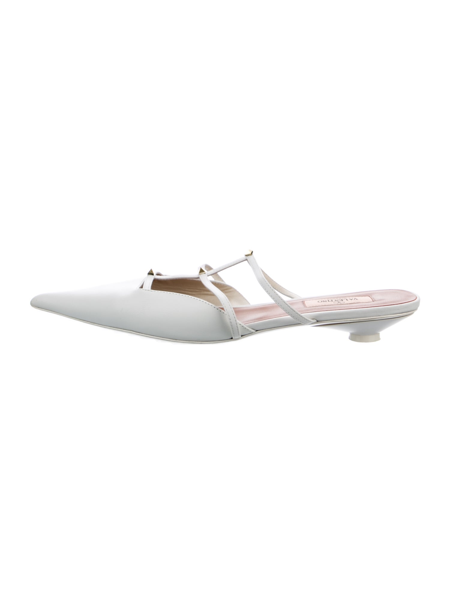 Valentino Leather Studded Accents Mules