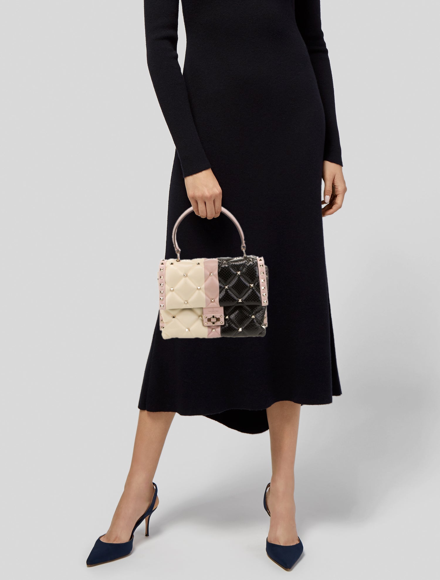 Valentino Rockstud Top Handle Bag