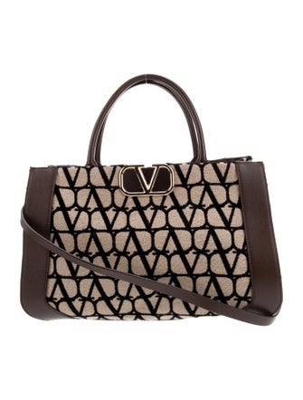 Valentino Canvas Top Handle Bag