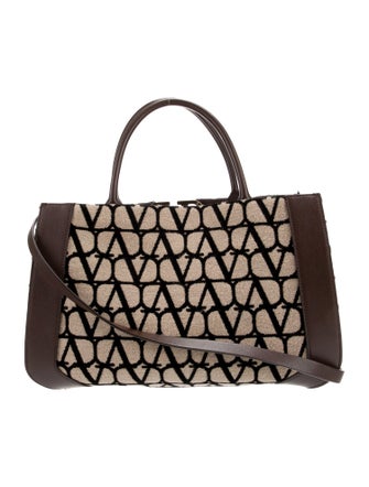 Valentino Canvas Top Handle Bag